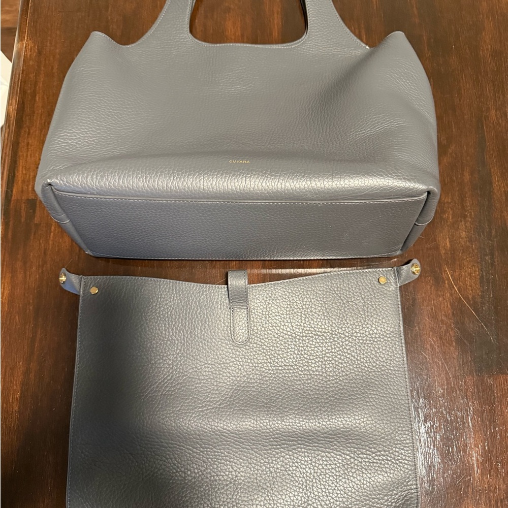 Cuyana Dark Gray Leather Tote - Picture 4 of 15
